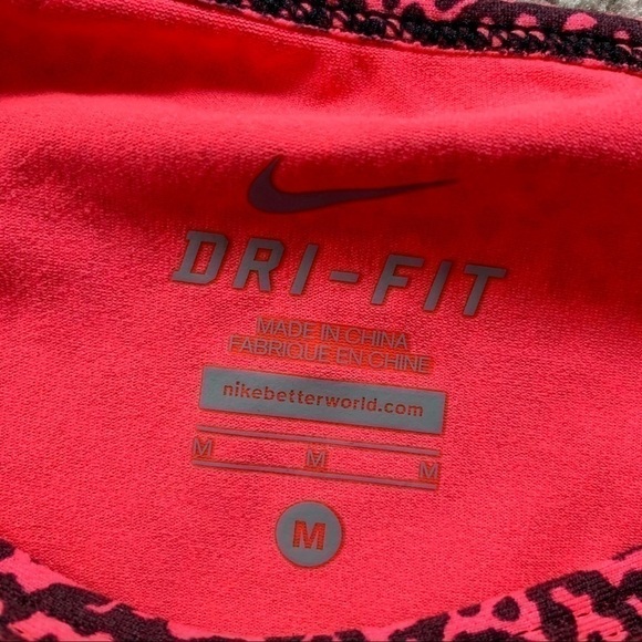 Nike Dri-Fit 3/4 Sleeve Orange and Black Top - Picture 3 of 5